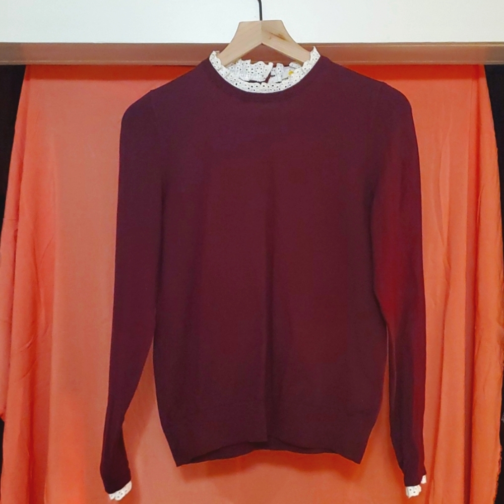 Boden Lincoln Frill Neck Sweater